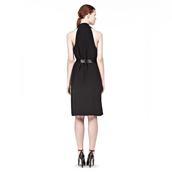 NWT Alexander Wang Belted Wrap Scarf Sleeveless Midi Cocktail Dress, Size 2 - Picture 3 of 13